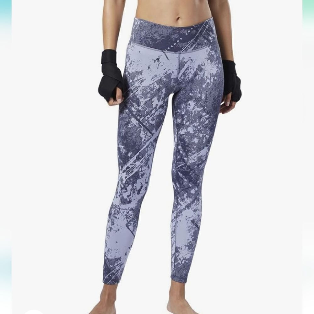 Reebok Combat Jacquard Lux Bold Compression Athletic Pants sz XL